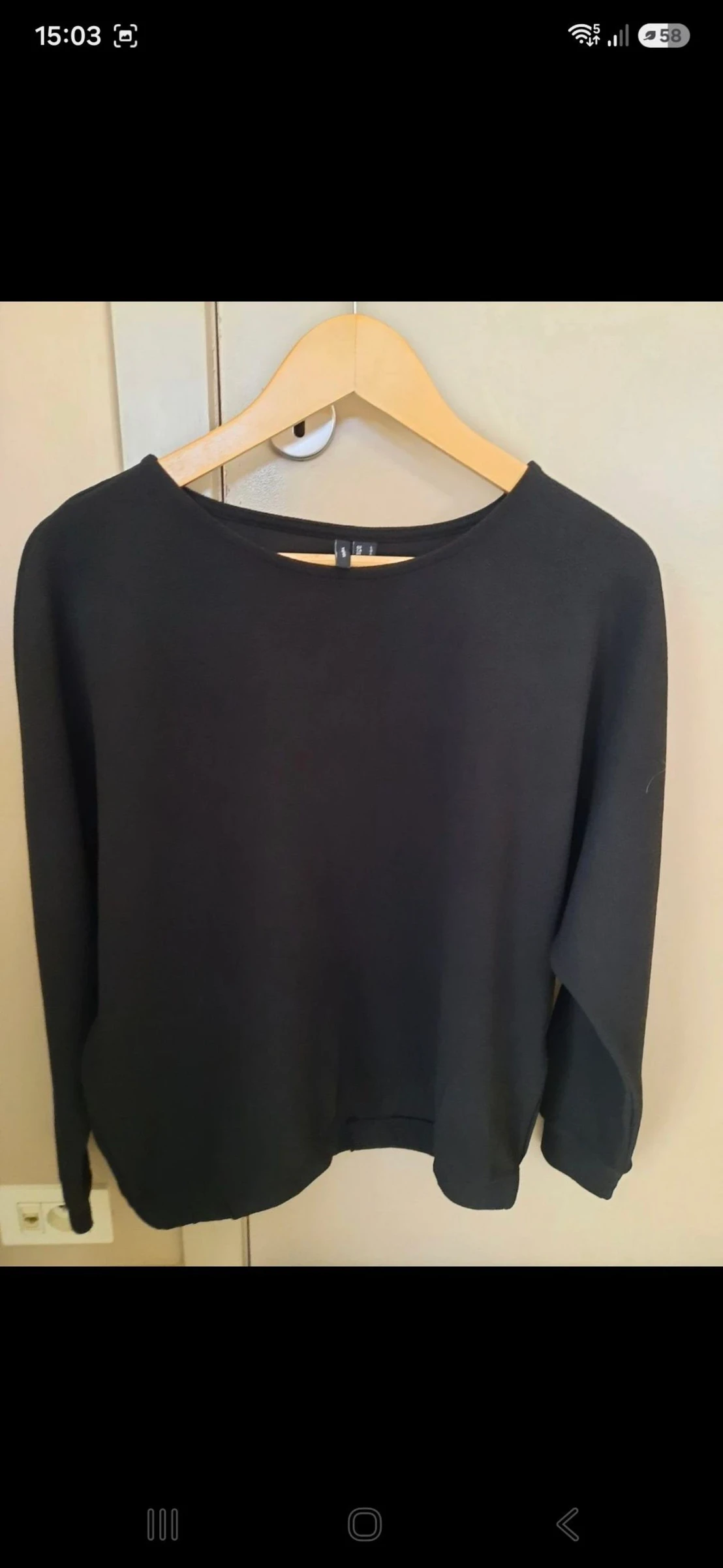 Zwarte longsleeve blouse Vero Moda maat L